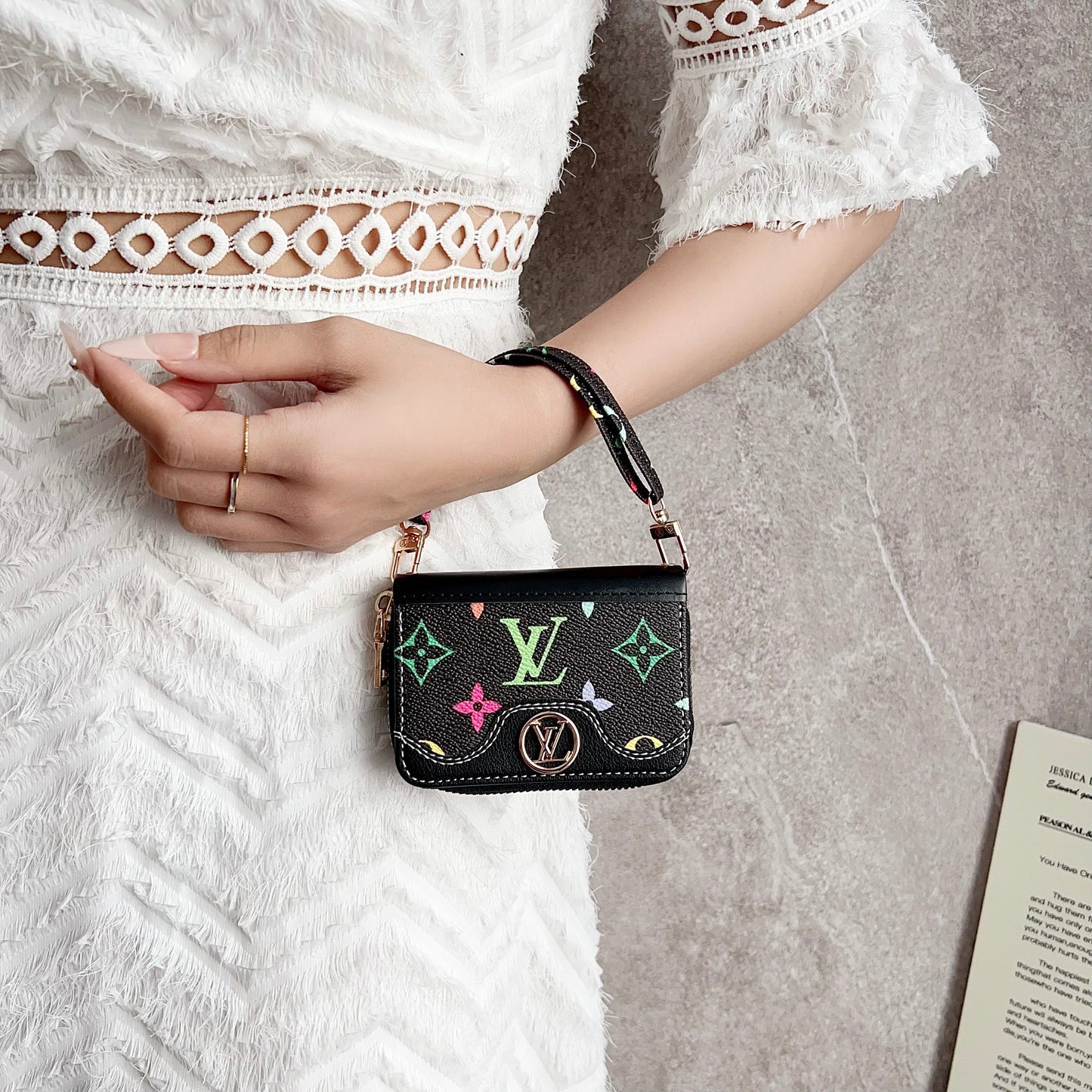 Latticed Love Cute Mini Wallet