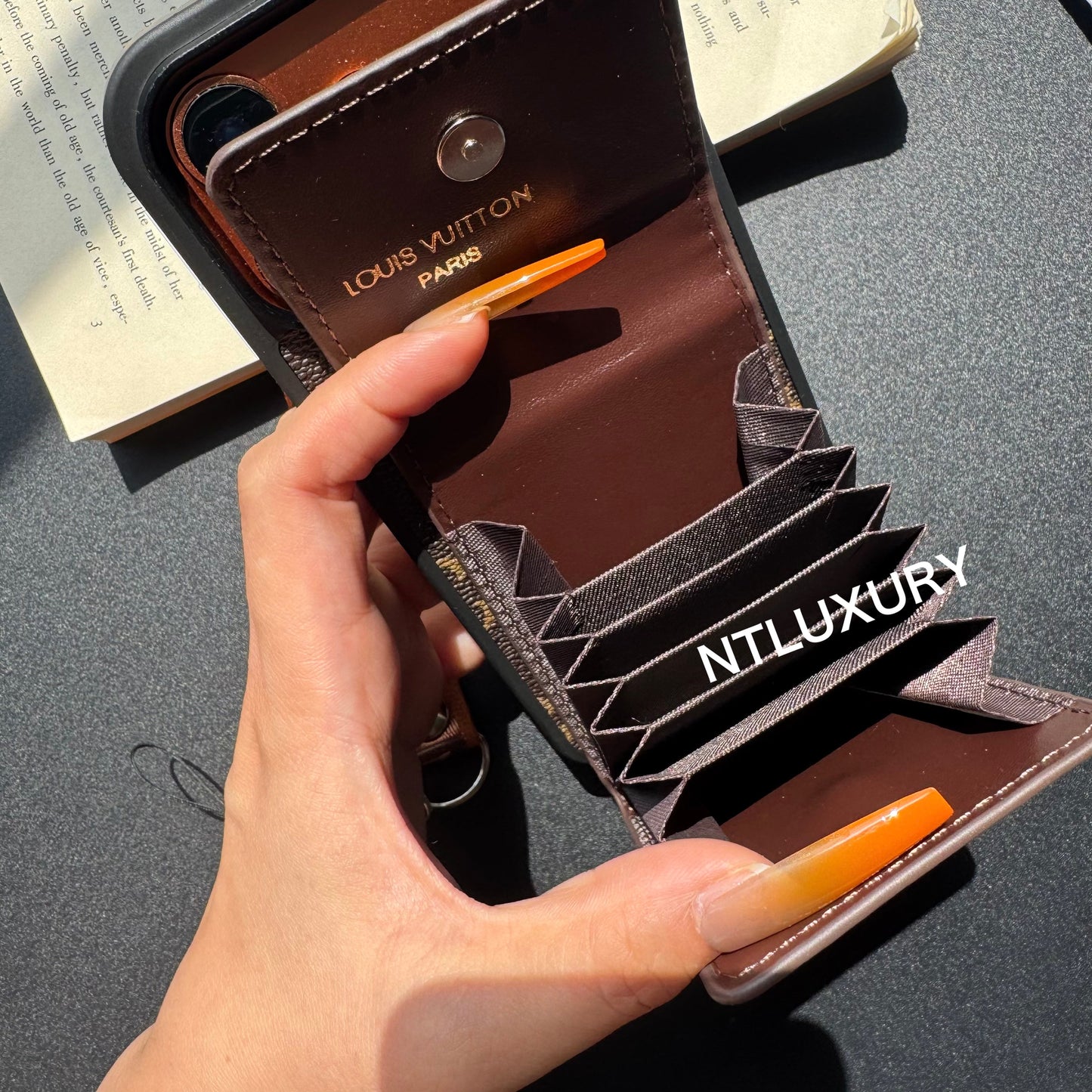 New Fancy Traditional Phone Case with Purse & Stripe (Big Love)