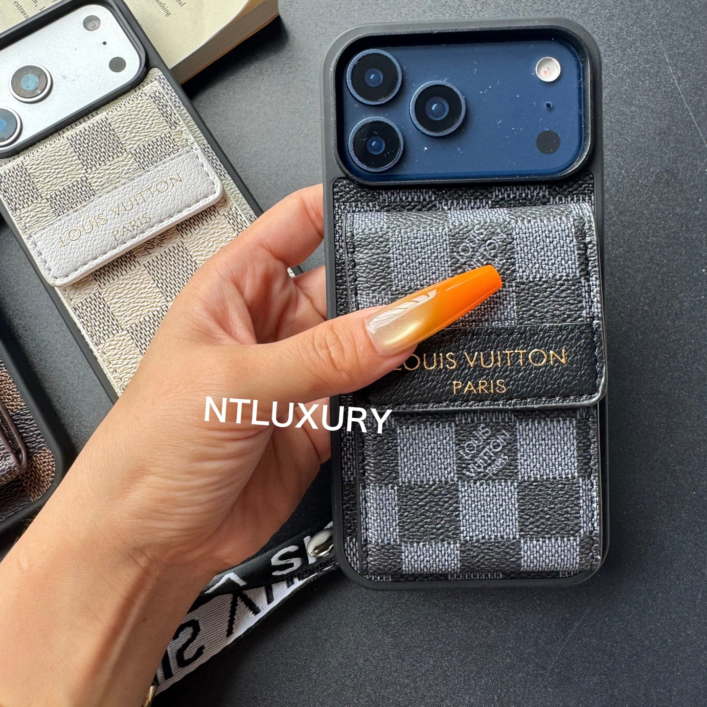 New Fancy Traditional Phone Case with Purse & Stripe (Latticed)