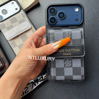 New Fancy Traditional Phone Case with Purse & Stripe (Latticed)