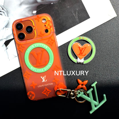 Transfer Color Laser Vivian Magsafe Phone Case with Holder & Pendant