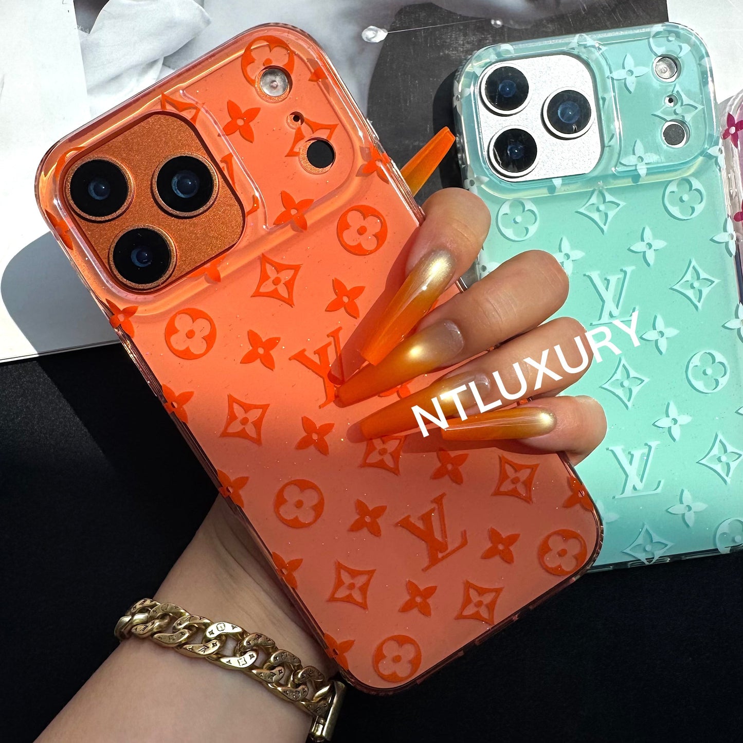 Orange Color Love Phone Case