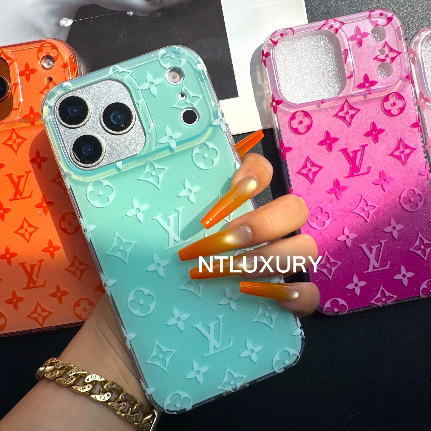 Orange Color Love Phone Case