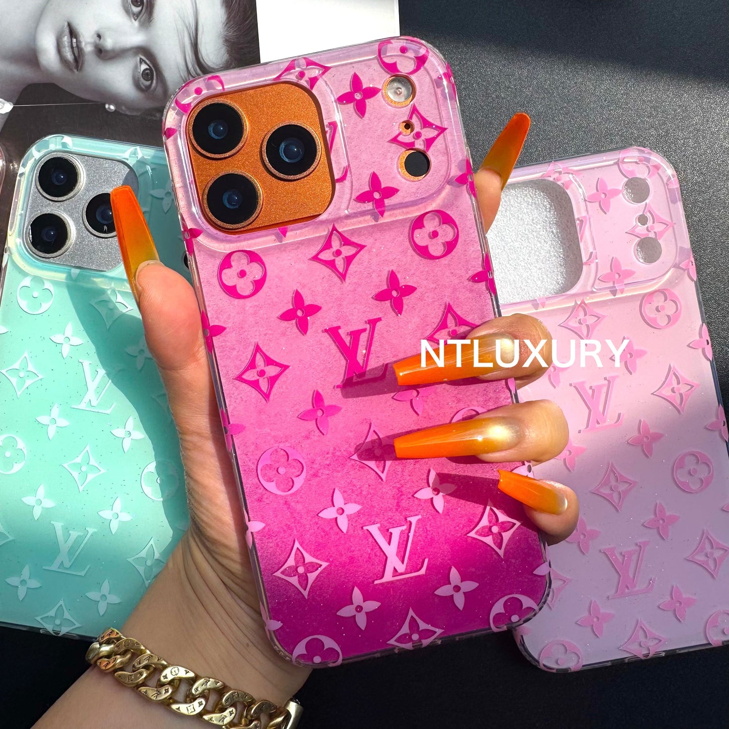 Orange Color Love Phone Case