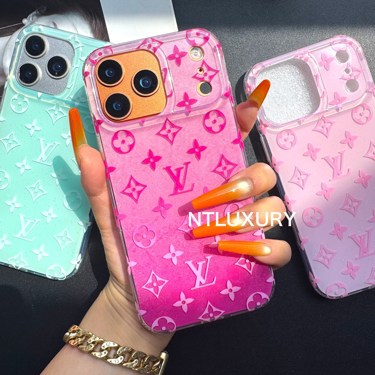Orange Color Love Phone Case