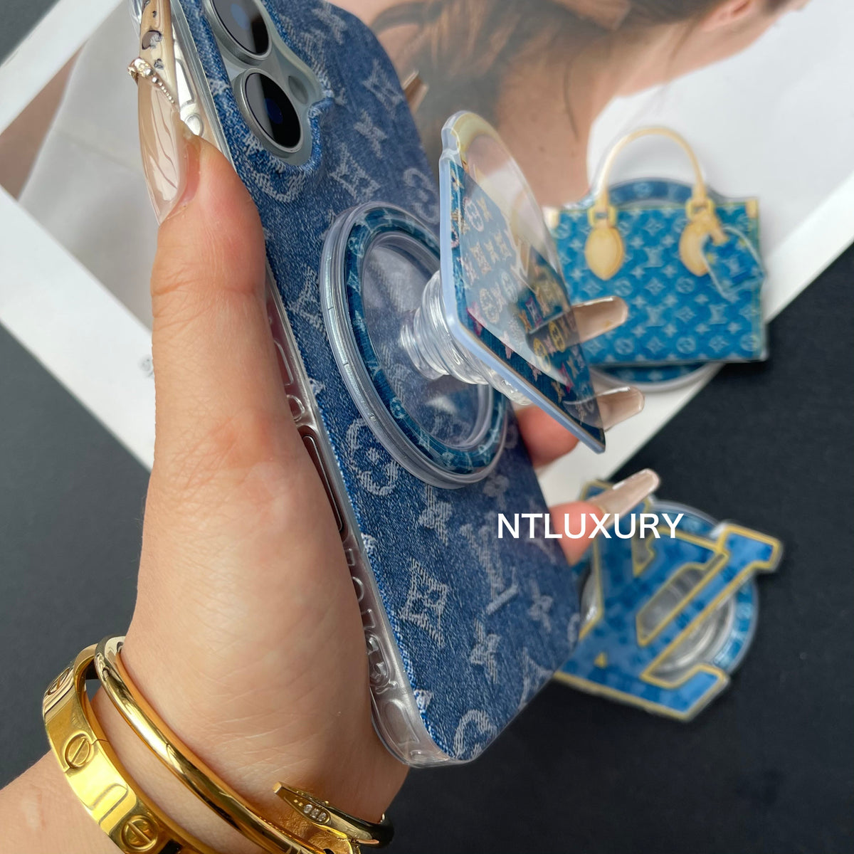 Printed Love Cowboy MagSafe Phone Case with Holder
