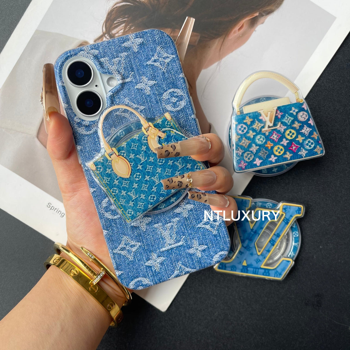 Printed Love Cowboy MagSafe Phone Case with Holder