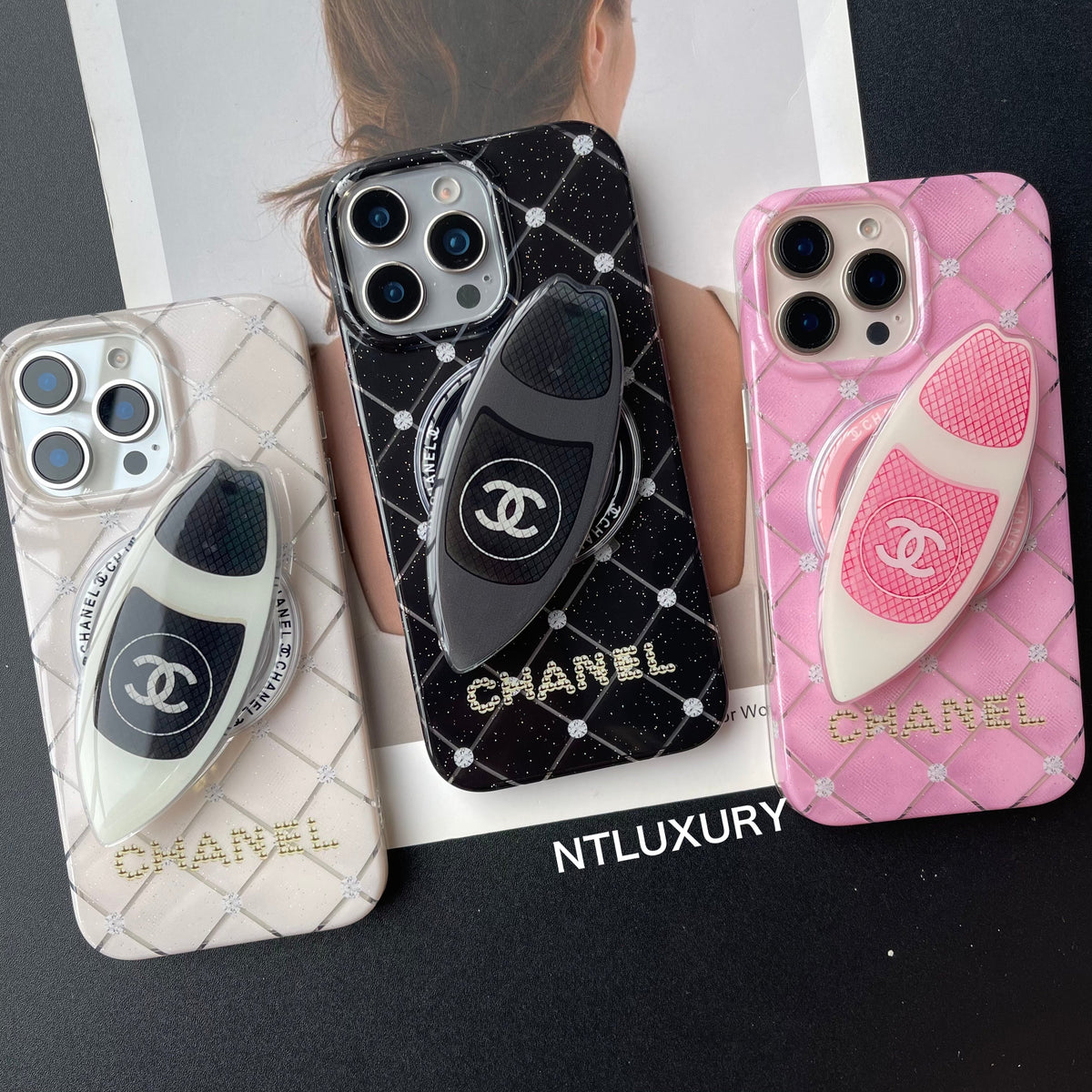 Coque de téléphone MagSafe avec support et design skateboard