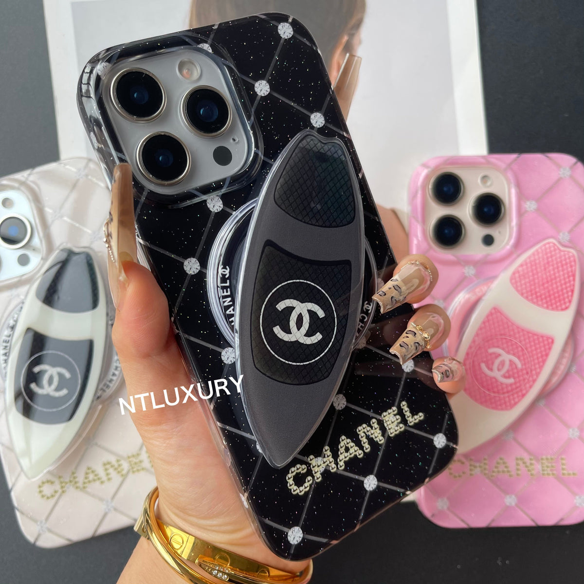Coque de téléphone MagSafe avec support et design skateboard