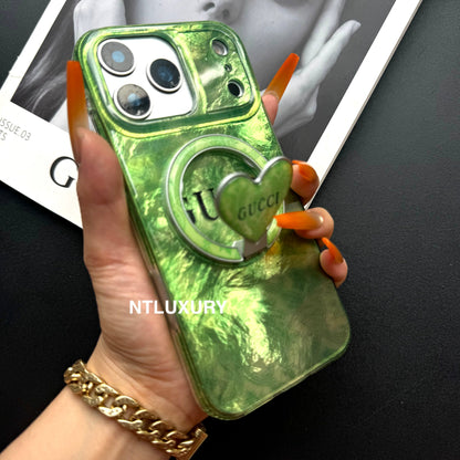 Coque de téléphone verte avec nouveau support Magsafe
