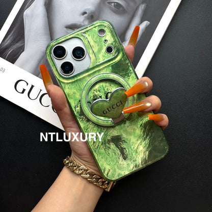 Coque de téléphone verte avec nouveau support Magsafe