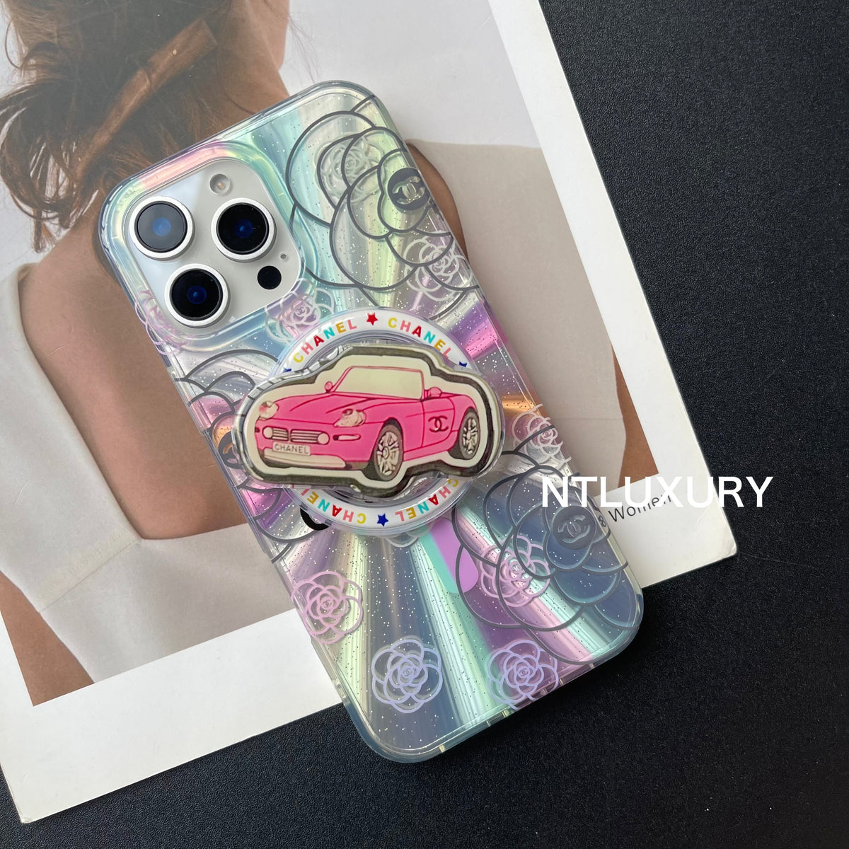Laser Car Girl MagSafe Handyhülle mit MagSafe Halterung