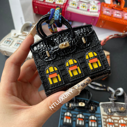 Niedlicher Mini-Hausanhänger (Schwarz)