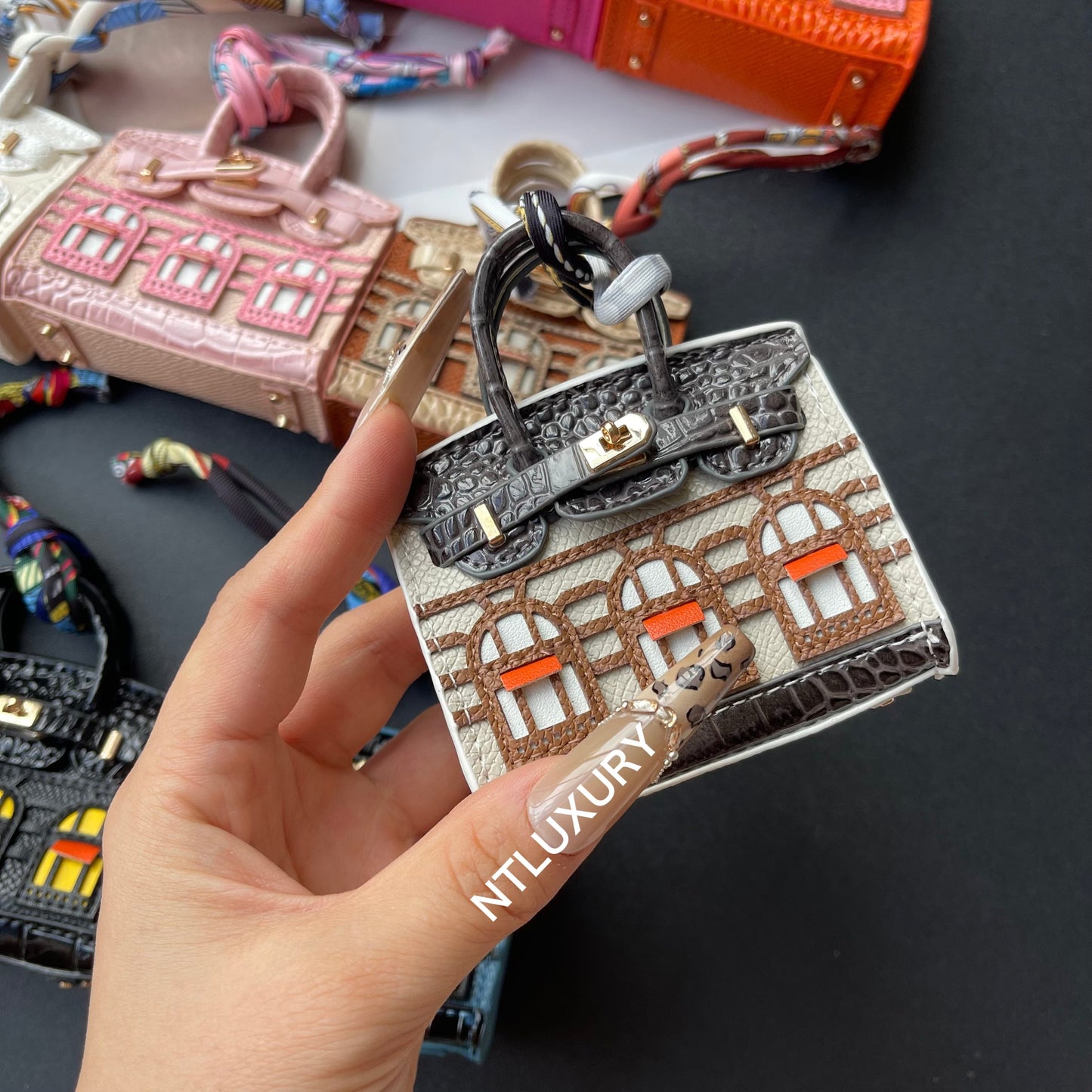 Cute Mini House Pendant (Grey)