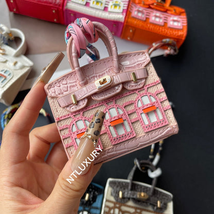 Niedlicher Mini-Haus-Anhänger (Rosa)