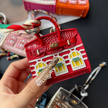 Cute Mini House Pendant (Red)