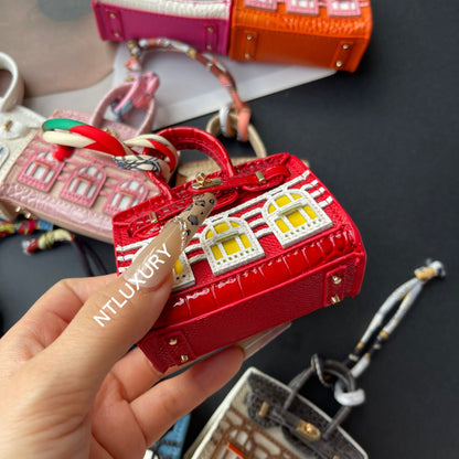 Cute Mini House Pendant (Red)