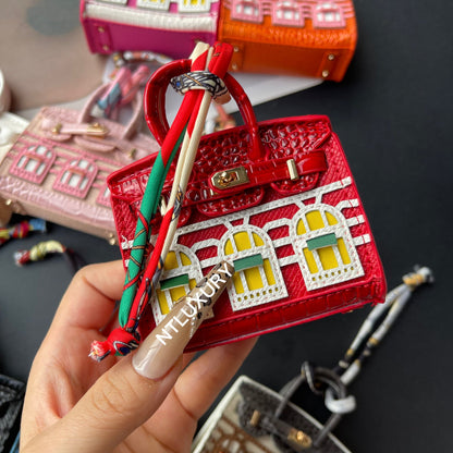 Cute Mini House Pendant (Red)
