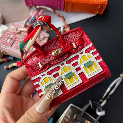 Cute Mini House Pendant (Red)