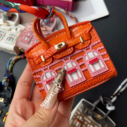 Cute Mini House Pendant (Orange)