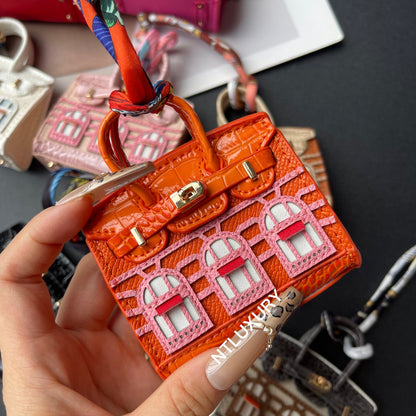 Cute Mini House Pendant (Orange)