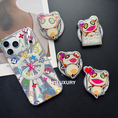 Laser Shining Love Phone Case with Magsafe Holder (Cute Bear£©