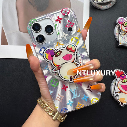 Laser Shining Love Phone Case with Magsafe Holder (Cute Bear£©