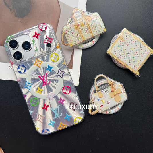 Laser Shining Love Phone Case with Magsafe Holder (White Box)
