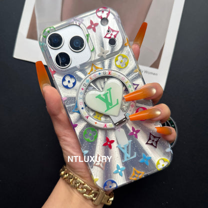 Laser Shining Love Phone Case with New Magsafe Holder