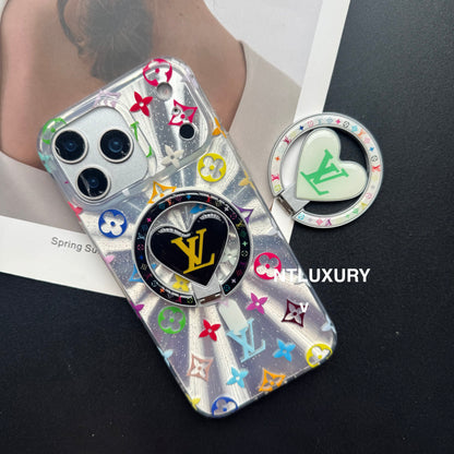 Laser Shining Love Phone Case with New Magsafe Holder