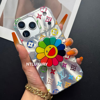 Laser Shining Love Phone Case with Coloful Magsafe Holder