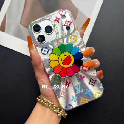 Laser Shining Love Phone Case with Coloful Magsafe Holder
