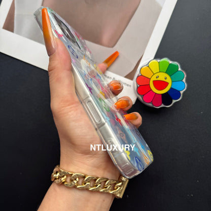 Laser Shining Love Phone Case with Coloful Magsafe Holder