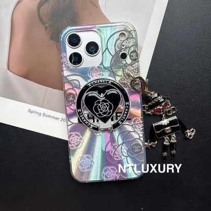 Laser Shining C Phone Case with Magsafe Holder and Pendant