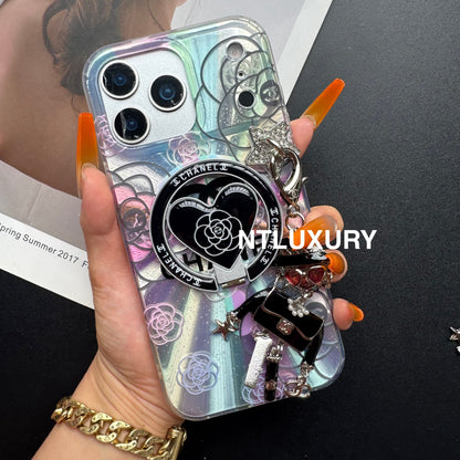 Laser Shining C Phone Case with Magsafe Holder and Pendant