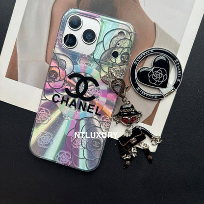 Laser Shining C Phone Case with Magsafe Holder and Pendant
