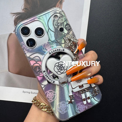 Laser Shining C Phone Case with Magsafe Holder and Pendant