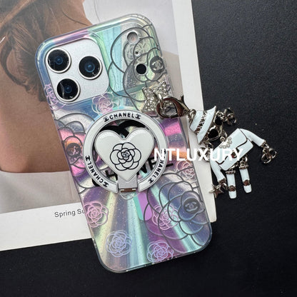 Laser Shining C Phone Case with Magsafe Holder and Pendant