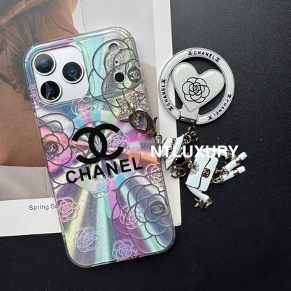 Laser Shining C Phone Case with Magsafe Holder and Pendant