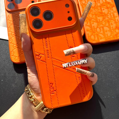 Coque de téléphone motif orange sophistiqué