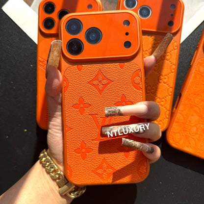 Coque de téléphone motif orange sophistiqué