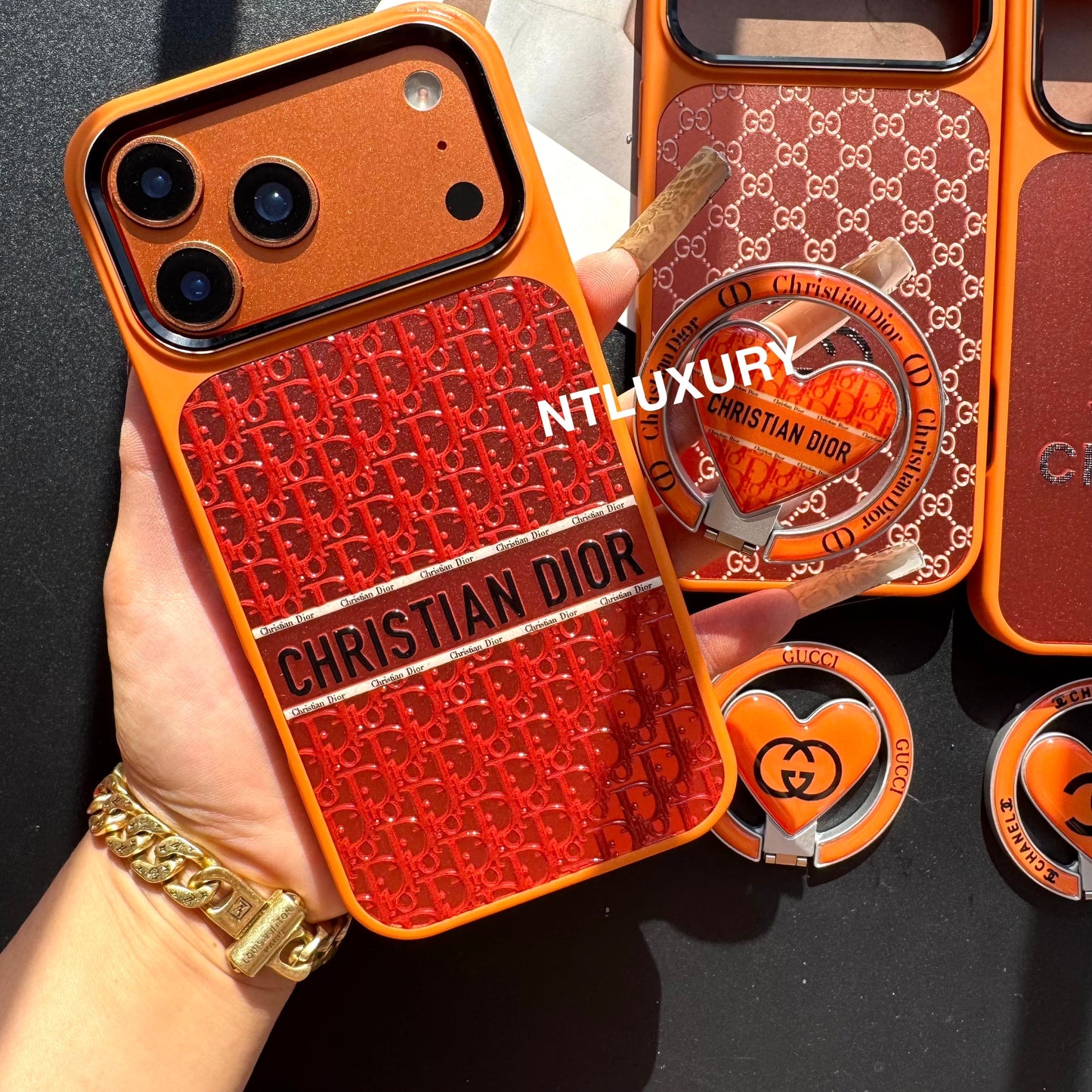 Crystal Sculpture Design MagSafe Phone Case with Holder