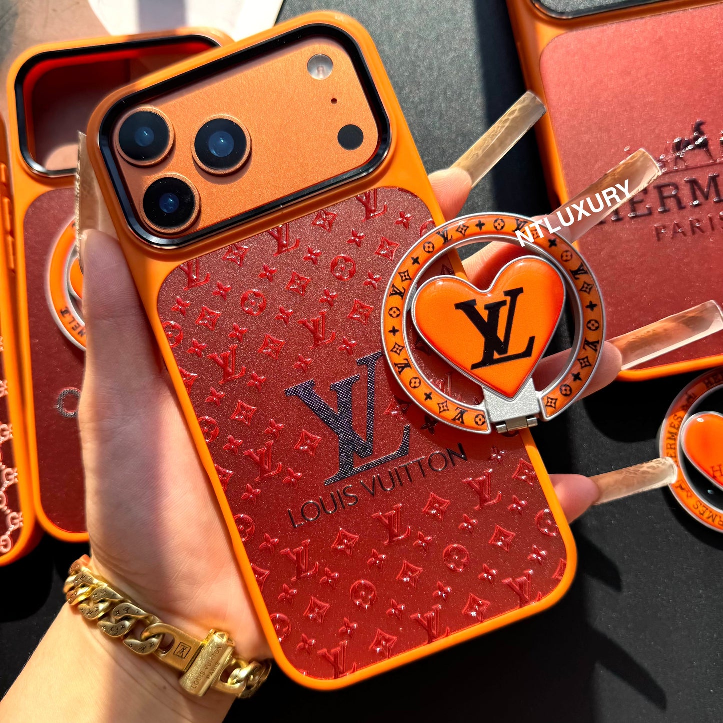 Crystal Sculpture Design MagSafe Phone Case with Holder