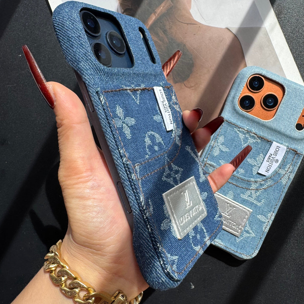Coque de téléphone Cowboy Love Girl avec porte-cartes