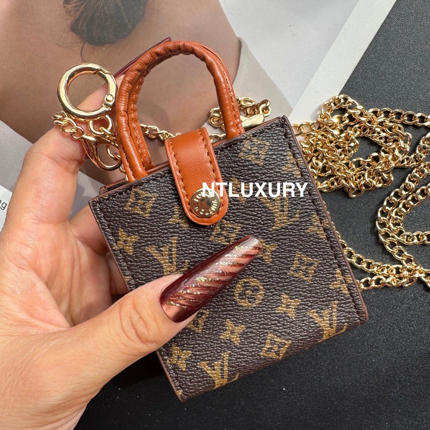 Floral Cute Love Mini Purse With Chain For All Cute Things (Small Love)