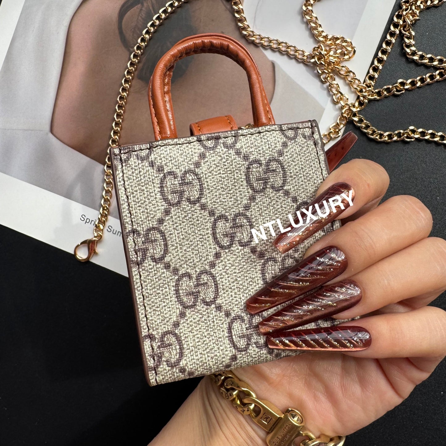Floral Cute Love Mini Purse With Chain For All Cute Things (Good)