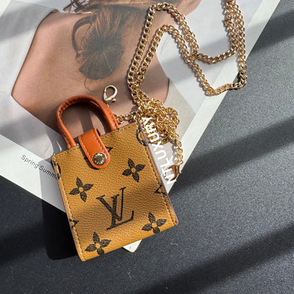 Blumige süße Mini-Handtasche mit Kette für alle niedlichen Dinge (Gelb)