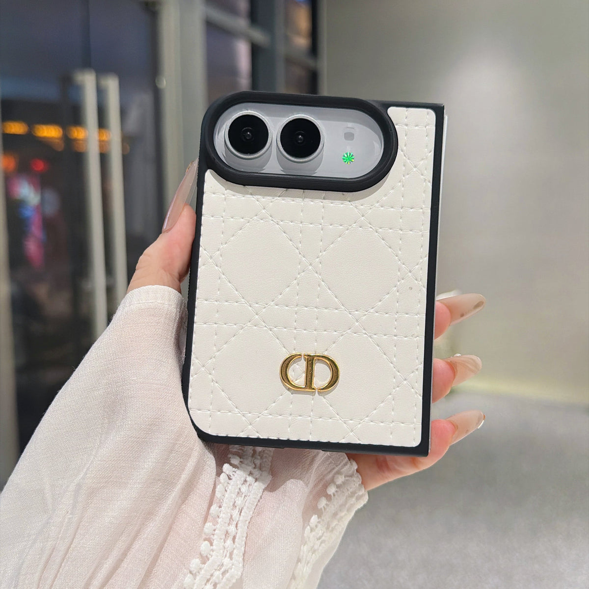 Latticed CD Phone Case For iPhone Duo
