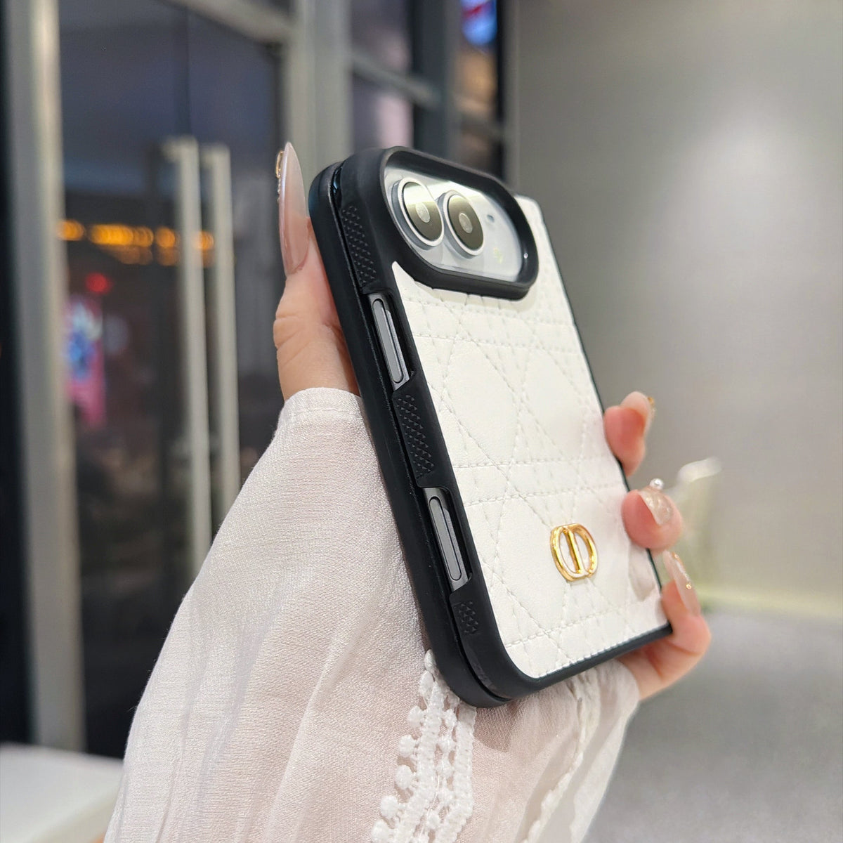 Latticed CD Phone Case For iPhone Duo