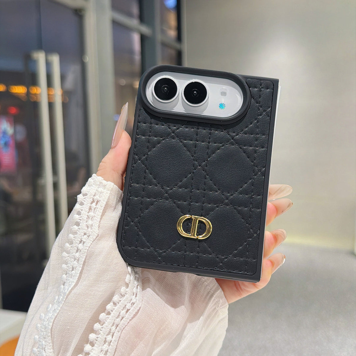 Latticed CD Phone Case For iPhone Duo